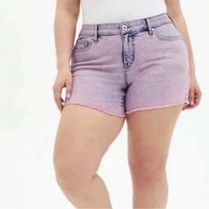 Torrid Pink Wash Denim Short